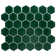 Metro Ion 2" Hex Emerald 11-1/8" x 12-5/8" Porcelain Mosaic Wall Tile