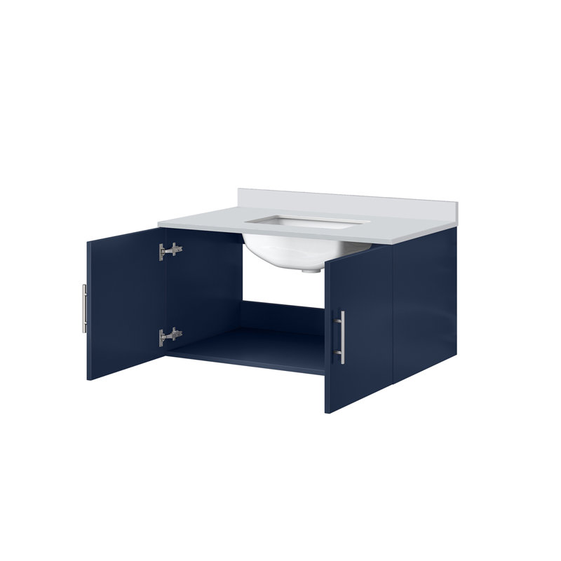 Meuble-lavabo avec plateau en marbre de culture, Marine, Marbre