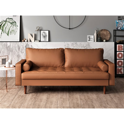 Goodwyn 69.68'' Faux Leather Sofa