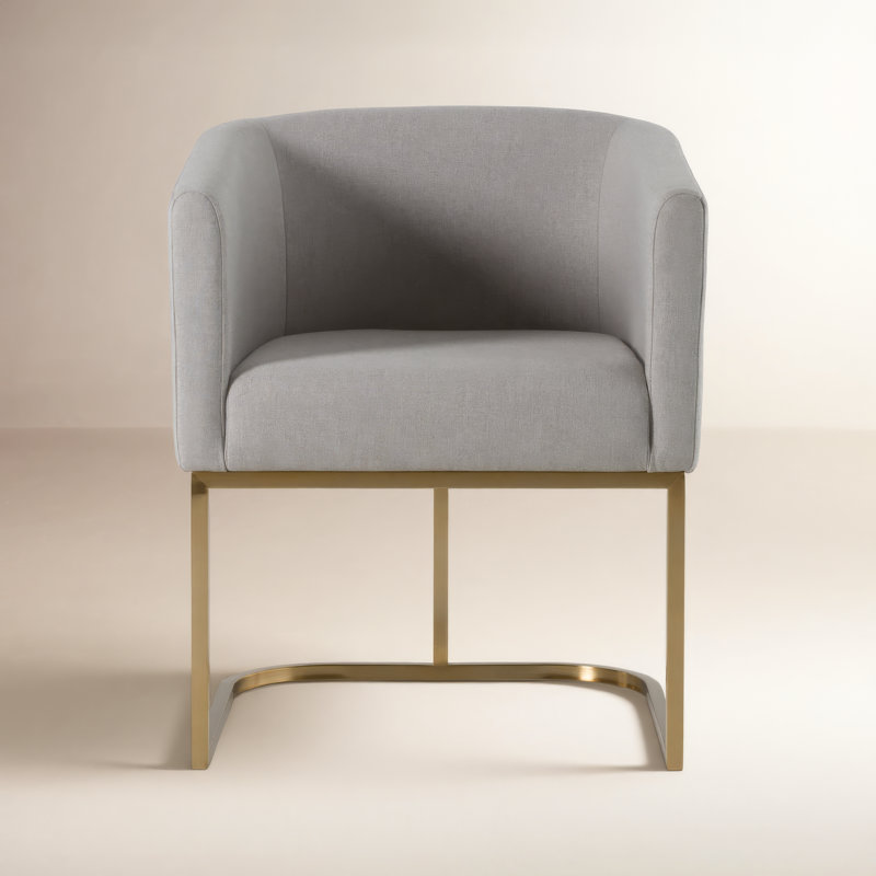 Echo Upholstered Dining Chair, Light Gray