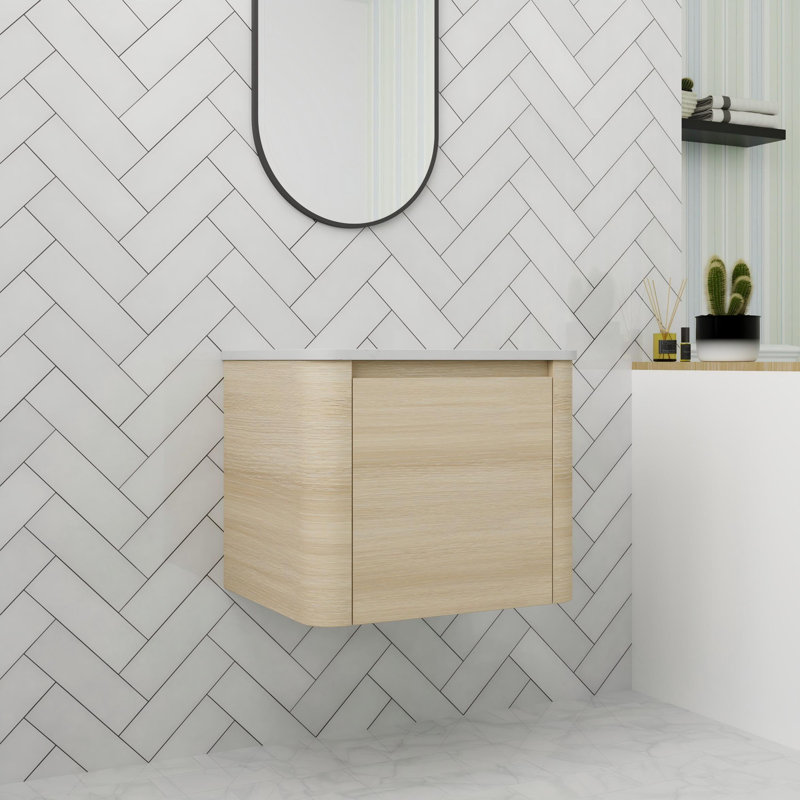 Base de meuble-lavabo flottant 24 po avec porte à fermeture en douceur
