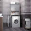 Armoire de rangement pour salle de bain à double porte - au-dessus de la toilette avec tablette réglable et fente ouverte moderne en gris, portes, option intérieure