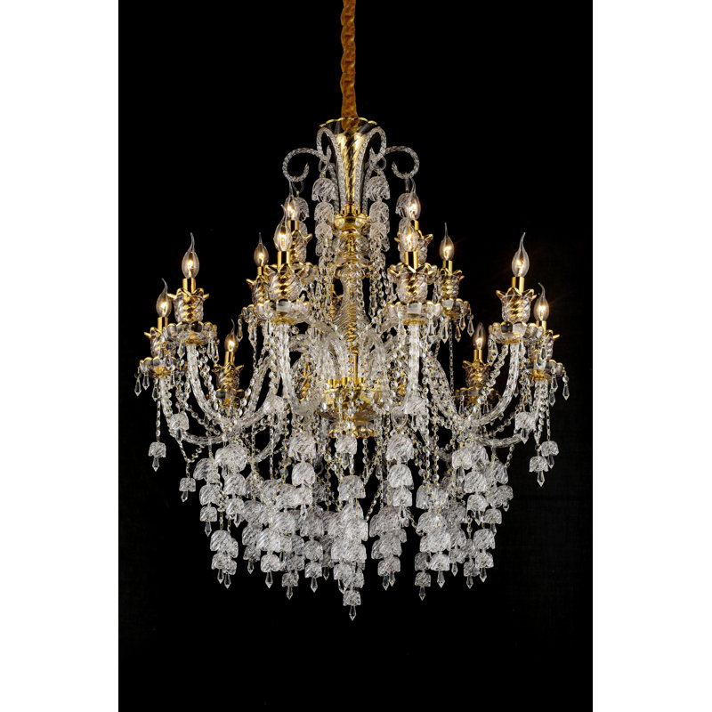 Lustre en cristal Marseille, H 45 po x l 38 po x P 38 po