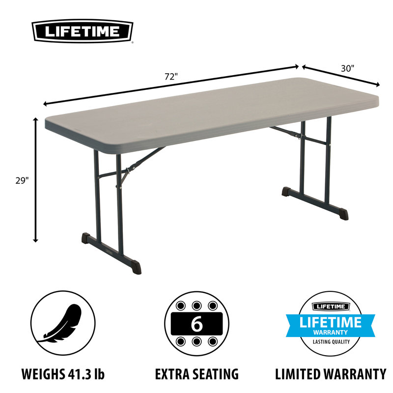 Rectangular Banquet Table, Putty, 29" H x 72" L x 30" W