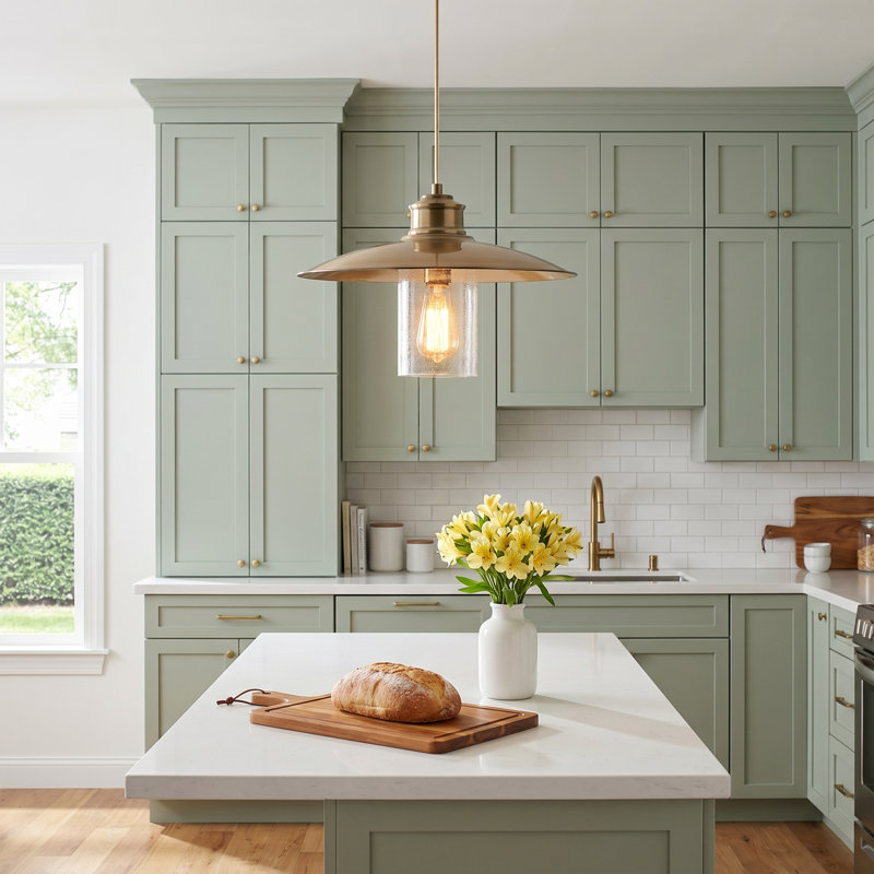 1 - Light Antique Brass Single Pendant