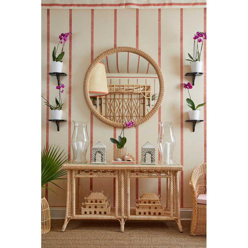 Amanda Lindroth Dunmore Round Wicker Mirror