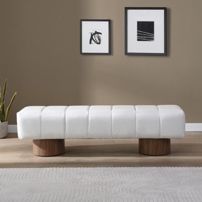 Banc de salle à manger Marlon avec base en bois