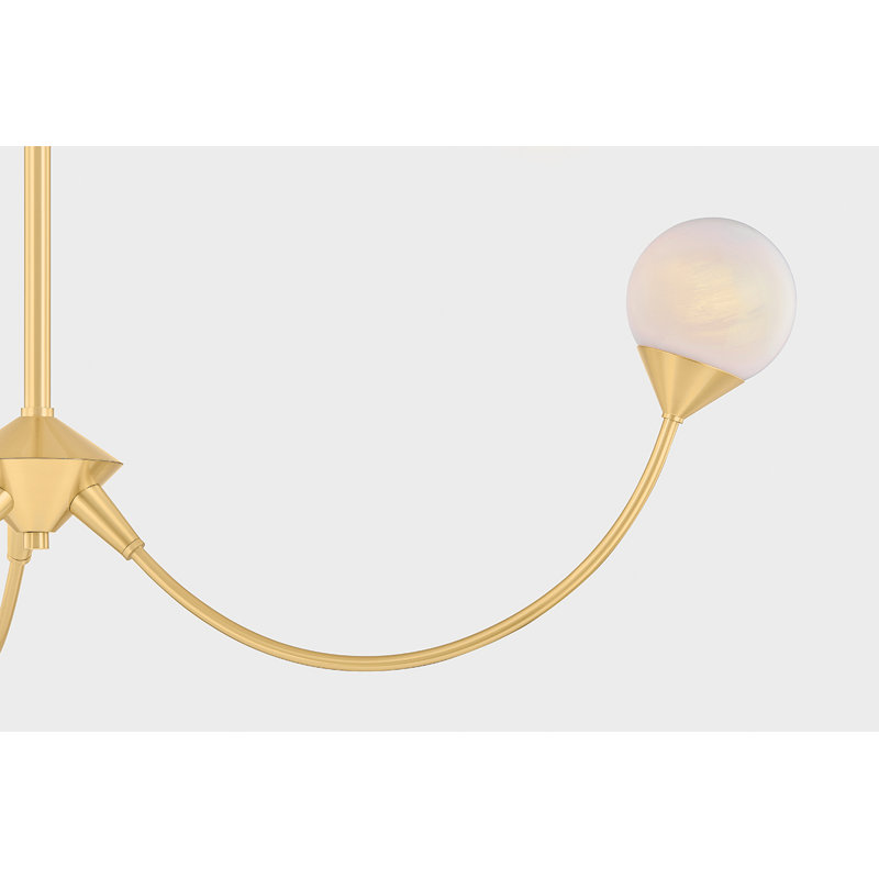 Lustre large Mitzi en laiton vieilli Natasha, H 14,25 po x l 36 po x P 36 po, 3