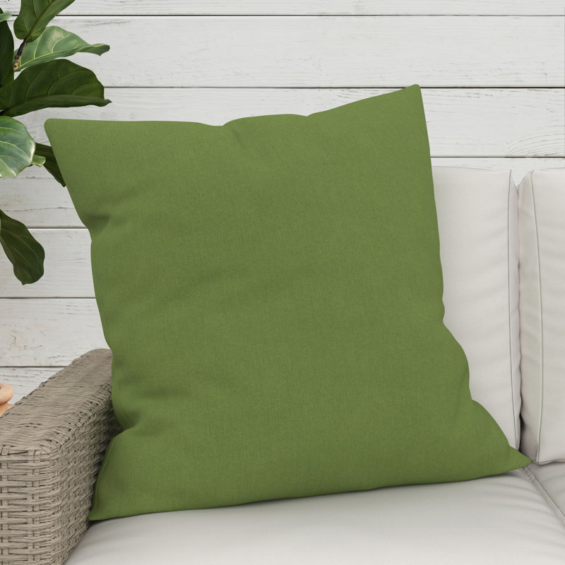 Jem Gabi Sunbrella® Indoor/Outdoor Throw Pillow, Square 24", Spectrum Cilantro Sunbrella® Plainweave