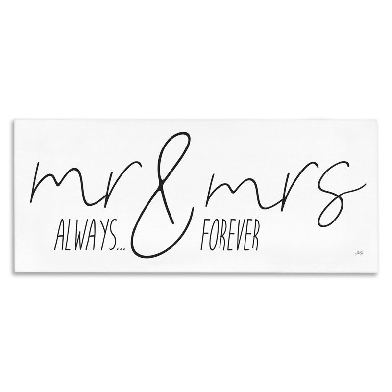 Art mural romantique sur toile «Always & Forever» par Marla Rae, H 10 po x l 24 po