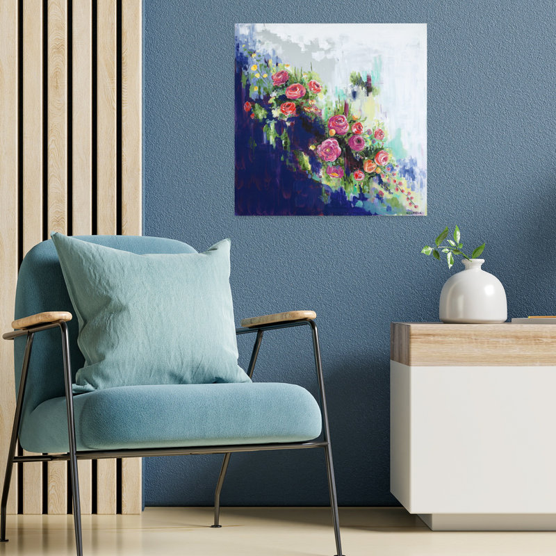 The Dance, art floral contemporain, H 18 po x l 18 po