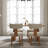 Dining Set, Mid-Century Modern Wooden Table & Upholstered Chair Set For Home, Kitchen, Dining Room-108814409-108814405