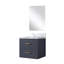 Meuble-lavabo simple bleu l 20 po x P 18 po, comptoir en acrylique et miroir 18 po-756146686