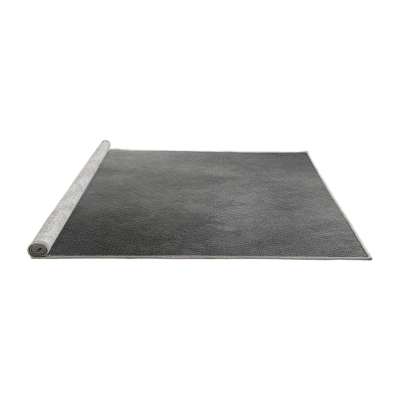 Tapis 100% à motif lavable à la machine 2989 474-GRY, Rond 6 pi