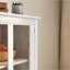 Buffet de rangement de style rétro avec portes doubles en verre | Panneau de fibres à densité moyenne E1 | Finition peinte UV