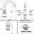 2-handle Bathroom Faucet with Drain Assembly