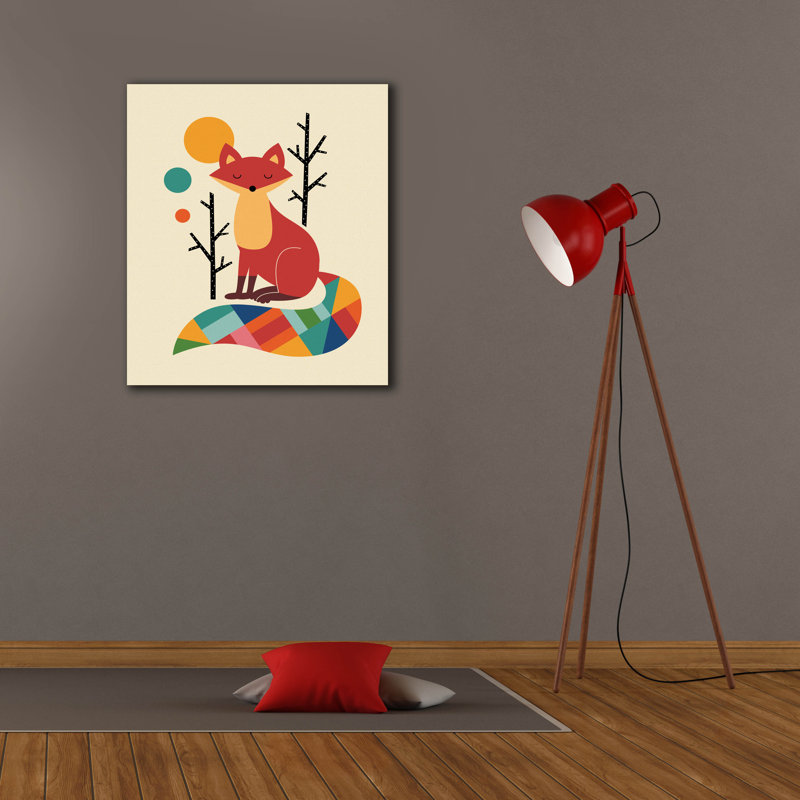 «Rainbow Fox» par Andy Westface, H 30 po x l 26 po x P 1,5 po