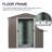 Outdoor Galvanized Metal Shed With Insect- Panels, 8ft X 4ft, Gray Storage Components And Resistance,-117994494