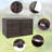 Winado 96 Gallons Gallon Wicker Deck Box in Brown