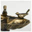 Bain d'oiseaux en bronze antique avec piédestal et bac à fleurs intégré Outsunny