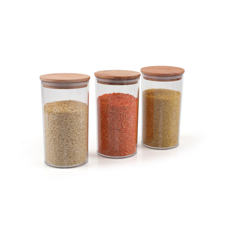 Ensemble de pots (7 pièces), H 7,5 po x l 3,9 po x P 3,9 po
