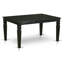 Ensemble de salle à manger 7 pièces composé d'une table de salle à manger rectangulaire avec feuille papillon et 6 chaises rembourrées en tissu Shitake, noir-1101209488-1101209489-1167704707