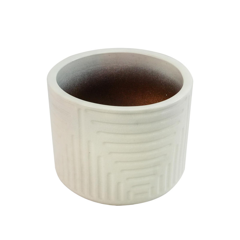 High-quality ceramic flower pots, Milk White