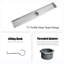Drain de douche en acier inoxydable 304 poli à miroir, drain de grille de salle de bain amovible et attrape-cheveux avec conception imperméable pour plancher de carrelage, conforme Cupc