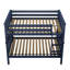 Lit superposé simple au-dessus de simple en bois massif avec lit gigogne Aileana-42354604-90958806