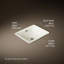 Iron Plains Metal Rectangular Undermount Bathroom Sink with Overflow-866572288