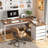  59" L-Shaped Computer Desk for Home Office, Small Space Corner Desk with 4 Drawers-830980519