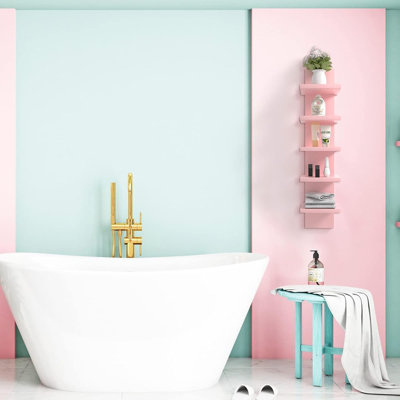 Étagère murale à 5 niveaux avec étagère à colonnes verticale rose