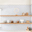 Metro Super 4" Hex Glossy White 10" x 11-1/2" Porcelain Mosaic Tile