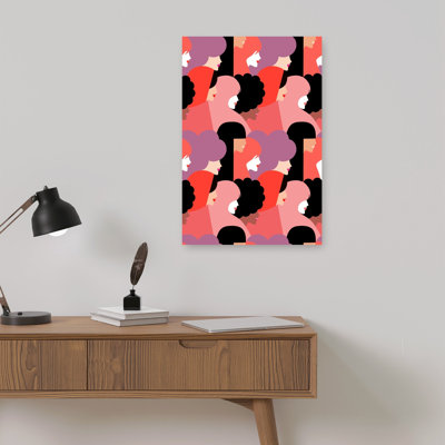 «Diverse Women Profile», impression d'art moderne abstrait coloré