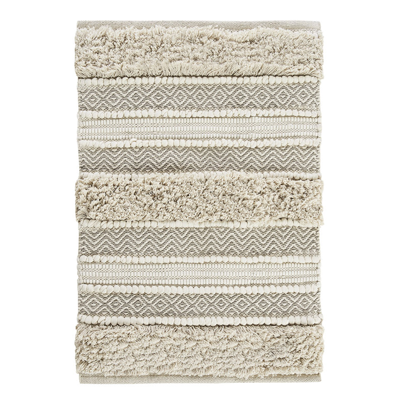 Tapis pour salle de bain Style 20 x 32 po, rayure tissée naturelle, envers antidérapant, tapis décoratif de couleur lavable à la machine 20 x 32 po, lavable à la résistance, doux au toucher