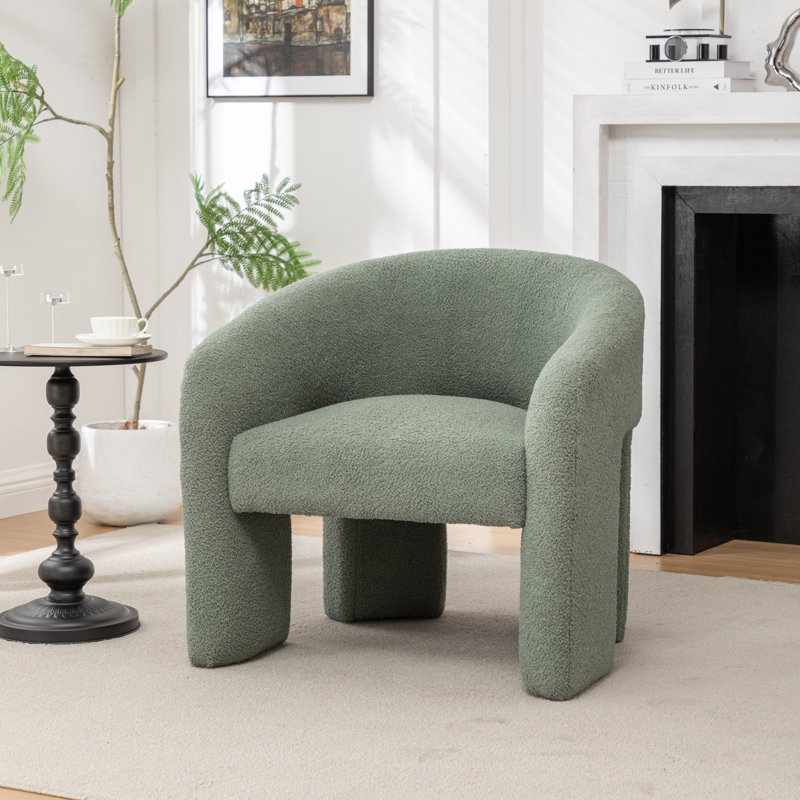 Fauteuil demi-tonneau Amala, Vert