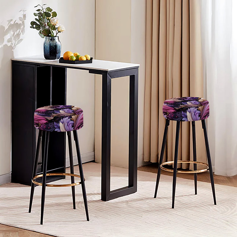 Ensemble de 2 tabourets de bar Regal Feathered Elegance