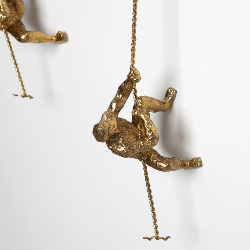 Climbing Man-Wall Mounted, Thai Gold Leaf