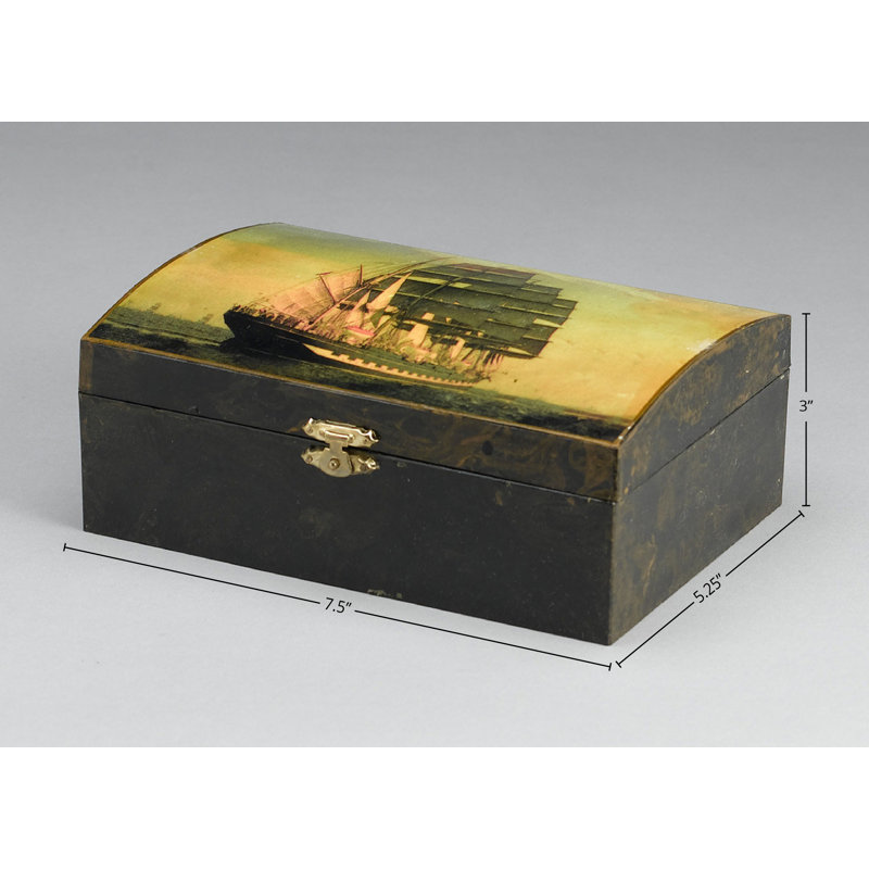 4-Piece Ship Design Jewelry Box Set