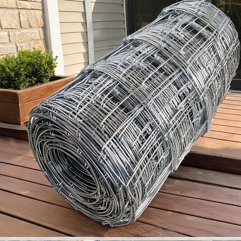 Ensemble de clôture grillagée en fil d'acier galvanisé de calibre 14 de 5 pi x 328 pi pour la protection du cheptel et du jardin