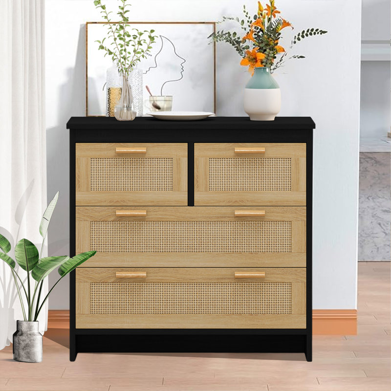 Alexyz 31.5'' Sideboard, Black/Natural