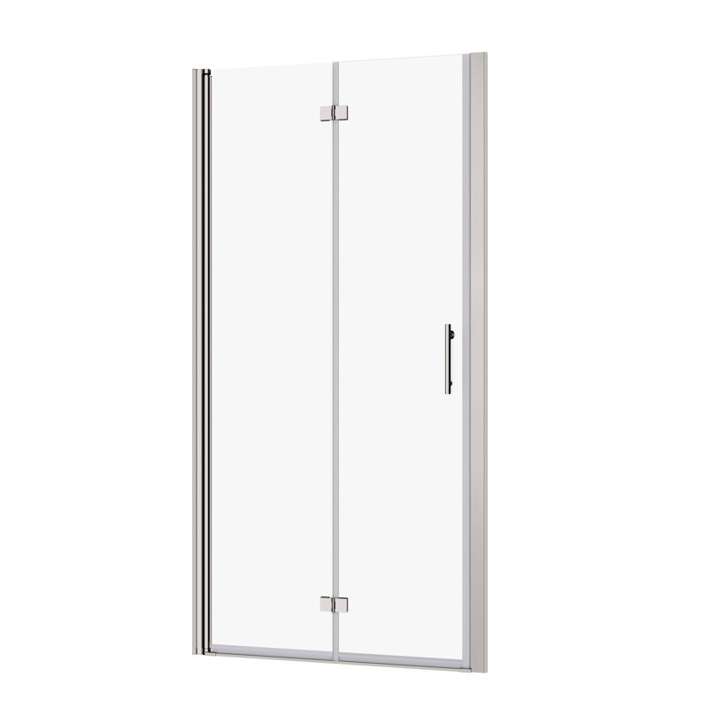 Universal Pivot Shower Door With 1/4" Tempered Glass - 1 3/8" Adjustable, 36000 Times Tested For Remarkable And Leak, , Aluminium Alloy Verified Robust