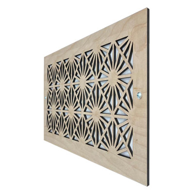 Stellar Air White Wall And Ceiling Registers With Brass Screws- 6x30 (Duct Opening) 8x32 Overall Size - Sunburst