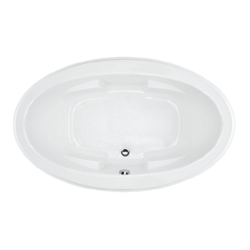 Nina 72'' L Bathtub, Bone, Polished Nickel