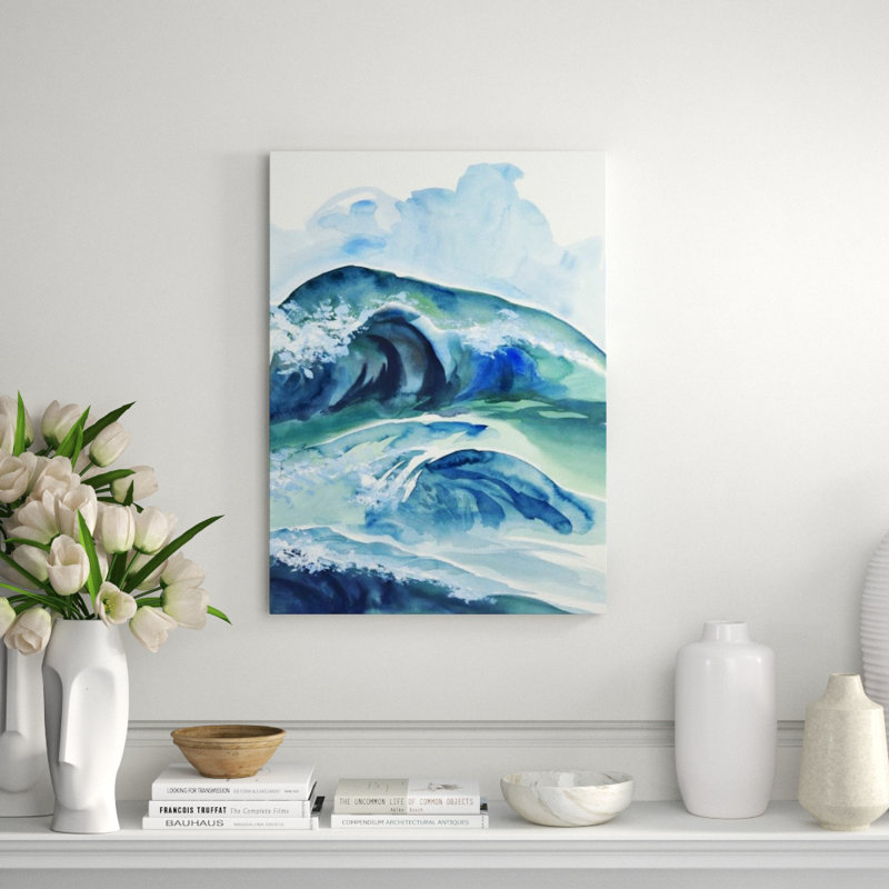 Loud Splash IV Painting by Jean Kenna, Glass Coat, 33" H x 24" W x 1.5" D