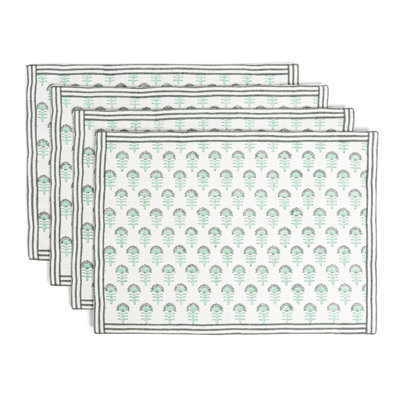 over&back Hand-Blocked Placemats, Set of 4