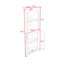 Grande armoire de rangement d'angle pour salle de bain avec tablettes et portes réglables-1002870903