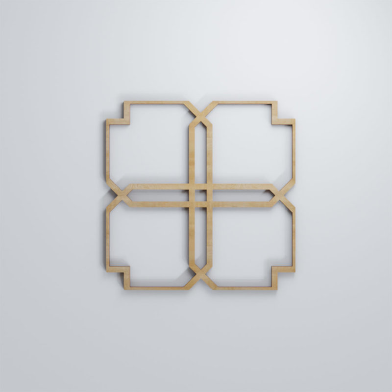 Panneaux muraux décoratifs Englewood, Bouleau, H 7 3/8 po x l 7 3/8 po x P 1/4 po