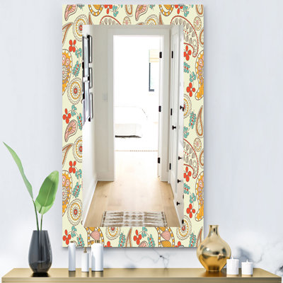 Miroir mural 1 bohémien et éclectique motif cachemire