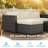 4 Person Sectional Seating Group with Cushions-897605319